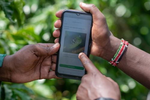 Virtual Agronomist in use by a farmer