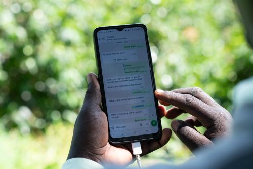 Virtual Agronomist in use by a farmer
